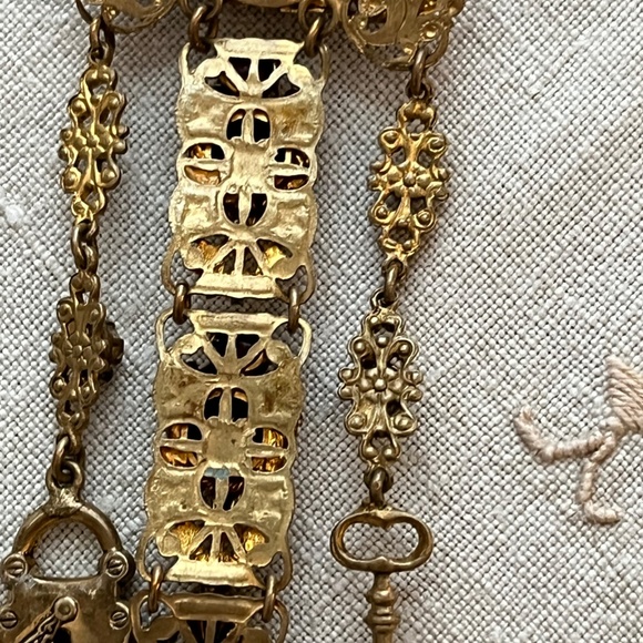 Stunning Vintage Czech Garnet & Pearl Brooch - Picture 7 of 8